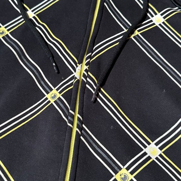 VTG Nomis Simon Outdoor Snowboard Hoodie Mens L Full Zip Jacket Y2K Black Yellow - Picture 4 of 12